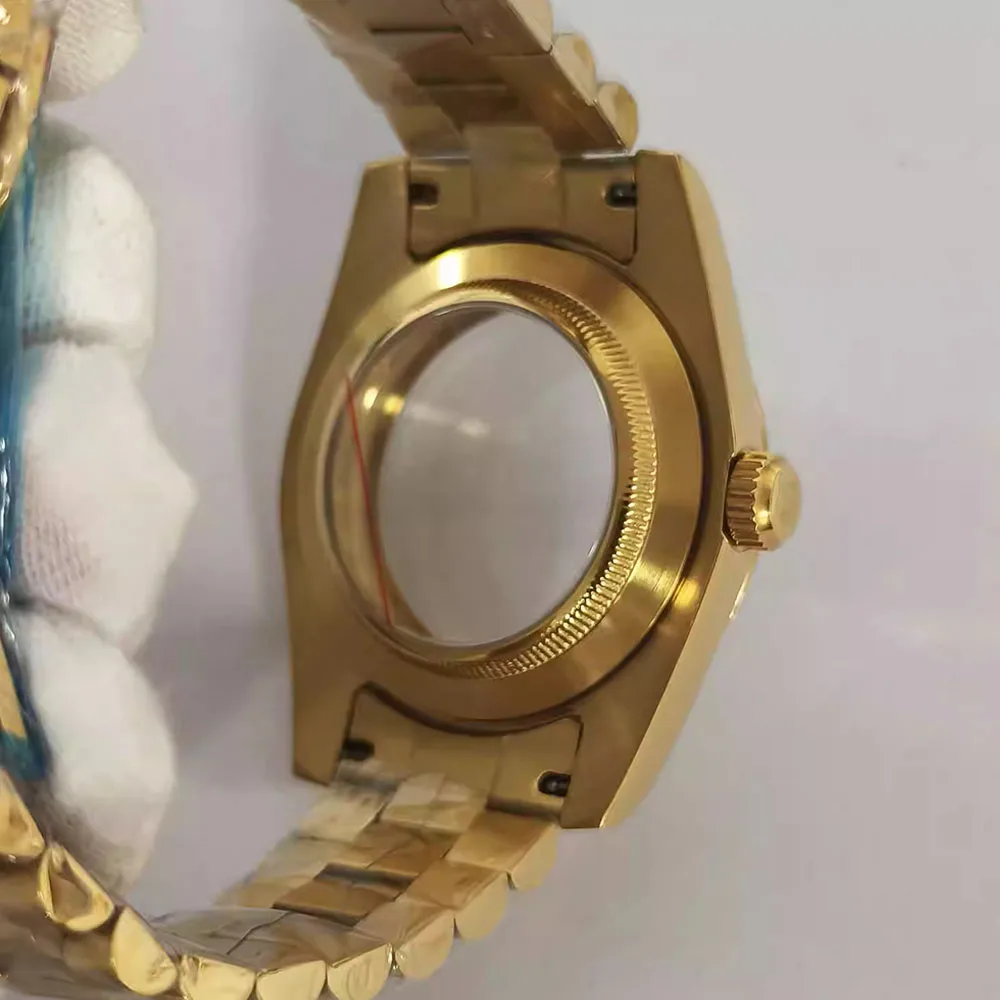 حافظة ساعة 36/39 ملم، هيكل من الفولاذ المقاوم للصدأ NH35 مجموعة حزام الساعة، لحركة NH35 NH36، غلاف الساعة + سوار، قرص مناسب 28.5 ملم