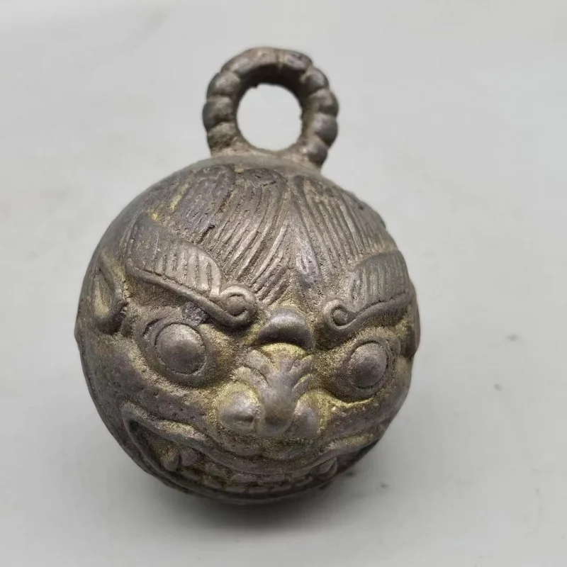 Craft Copper Small Size Tiger Head Bell Copper Bell Pendant Key Pendants Used Car Ornament Hanging Bell