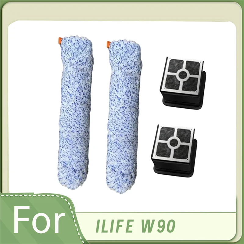 ABVI-2X ローラーブラシと 2X フィルター I LIFE W90 コードレスワイヤレスドライクリーニングスマートスイープロボット掃除機 Accessoy