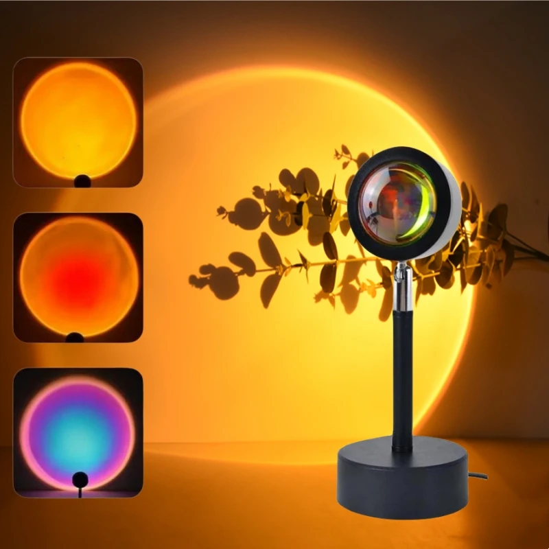 LED Atmosphere Night Light Projector Sunset Lamp AC 220V EU Plug For Bedroom Living Room Gift Background Decoration Lighting