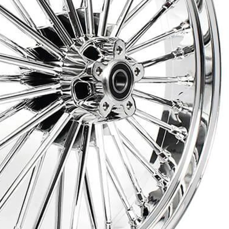 Motorcycle Wheels16x3.5 Rear 18 19 20 21 Inch 48 Fat Spokes Dual Disc Chrome Motorcycle Rims for Harley