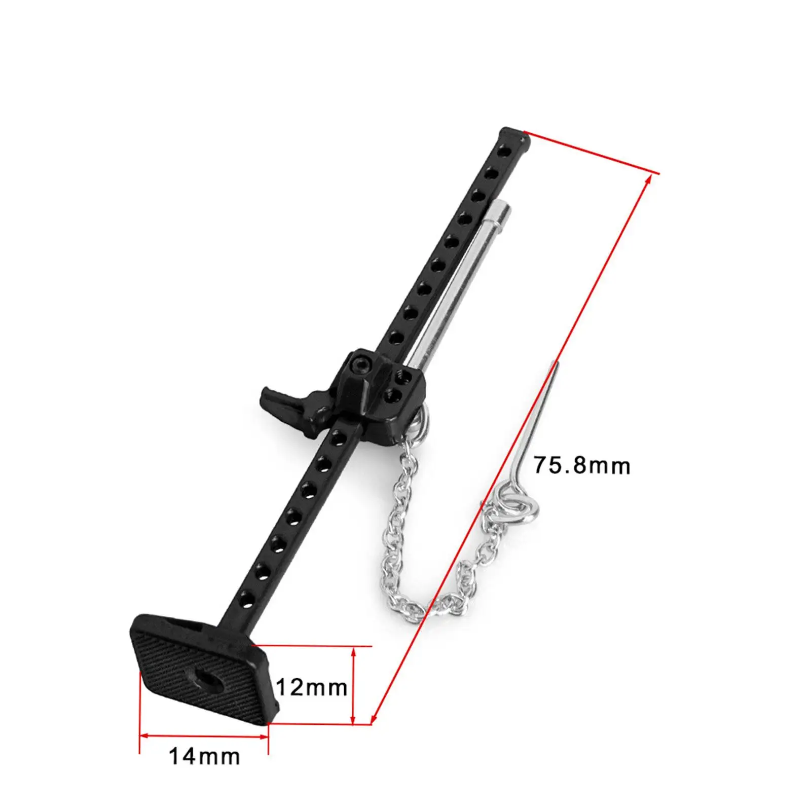 RC Jack Aluminum Alloy Slideable Jack Accessories Sturdy Replacement Suitable for RC Vehicle Model Collection Display