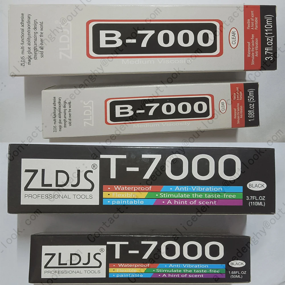 ZLDJS T-7000 50ML 110ML Black Sticky Cell Phone Screen Soft Cell Phone Warp Screen Back Cover Bezel Sealant Glue