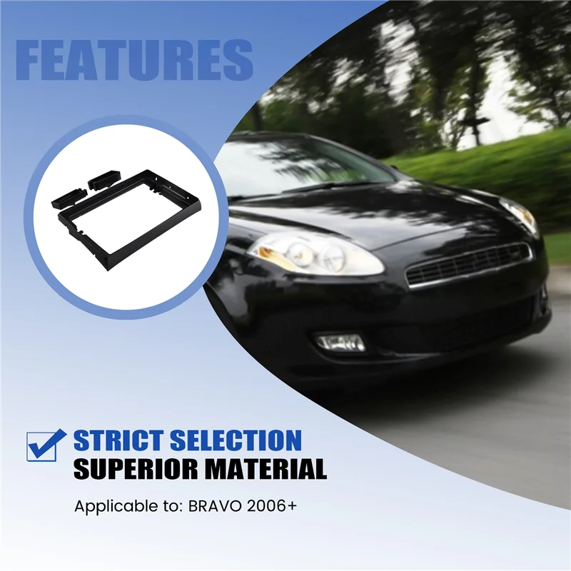 

Durable-2 Din 9Inch Car Frame Fascia Canbus Box Adapter Android Radio Dash Fitting Panel Kit For Fiat Bravo 2006-2021