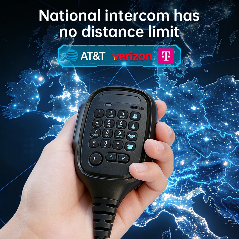 Lifetime Free 4G LTE PoC Mobile Radio Car Mount Vehicle Walkie Talkie SIM Card Free Platform Global Range Truck Fleet Logistics