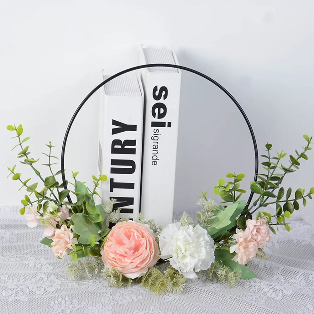 

Artificial Garland Hanging Wreath Ornament Flowers Home Spring Decorations Iron Wire
