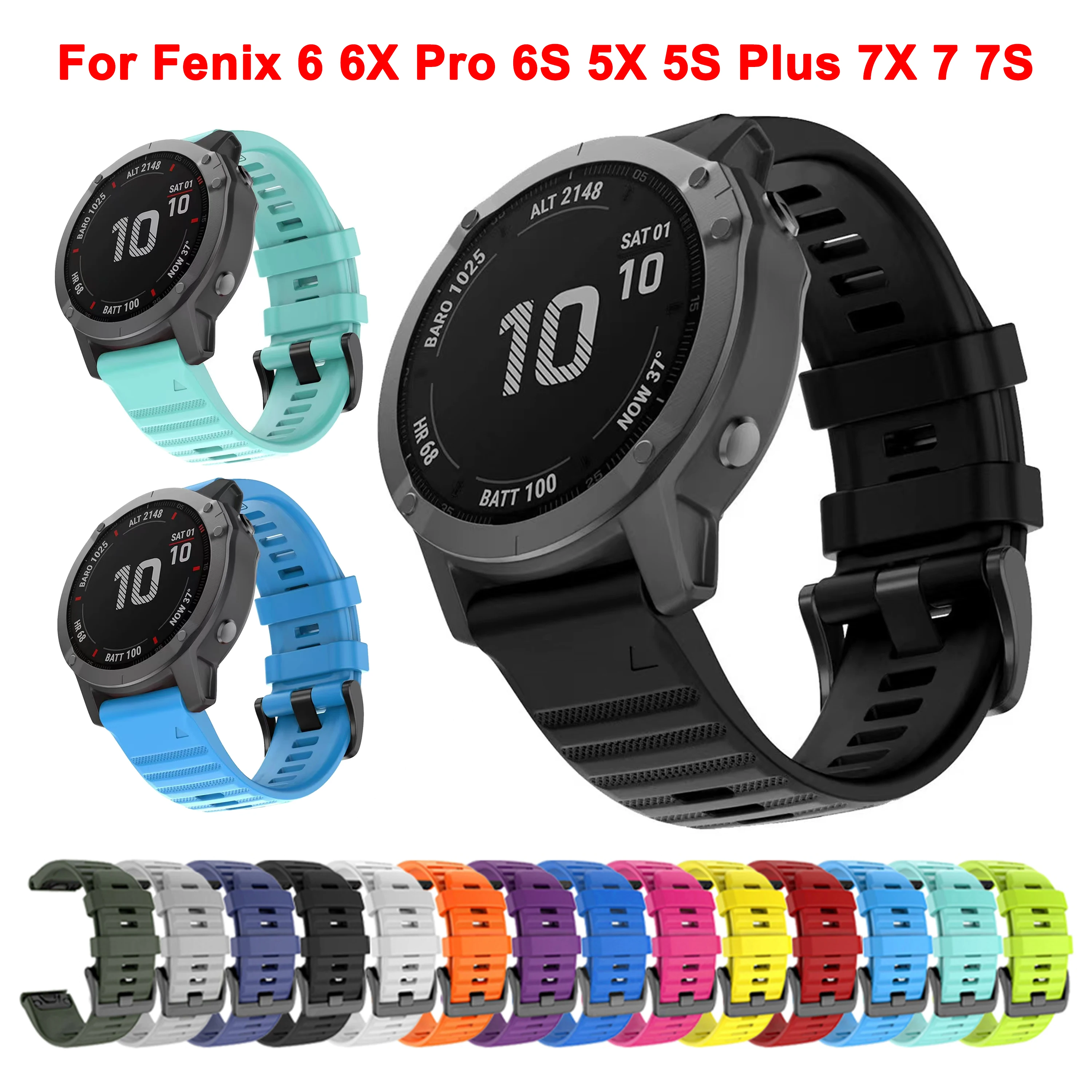 

20 22 26mm Bracelet for Garmin fenix 6X 6 Pro 5X 5S Plus 5 3HR 945 935 Watch strap Quick Fit For fenix 7X 7 7S Smart watch Band