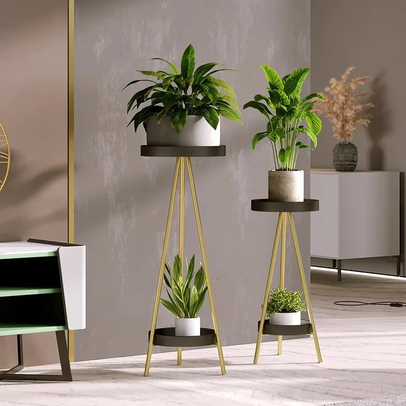 

Flower rack living room floor-to-ceiling wrought iron green plant rack simple indoor green dill display rack balcony flower pot
