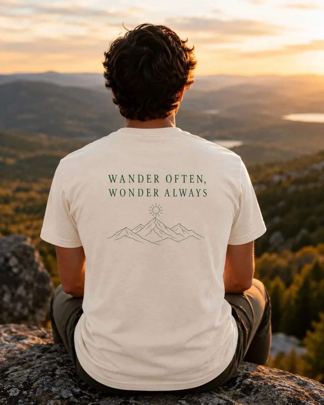 Nature Lover T Shirt | Mountain Hiking Gift Back Print Tee | Wanderlust Adventure Graphic | Camping Outdoor Travel Tee |