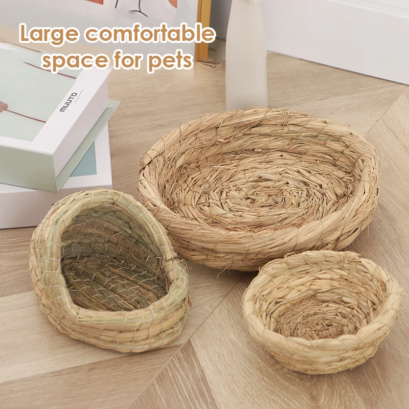 1Pcs Hand-woven Warm Nest Straw Bird Nest Chicken Nest Egg Laying Breeding