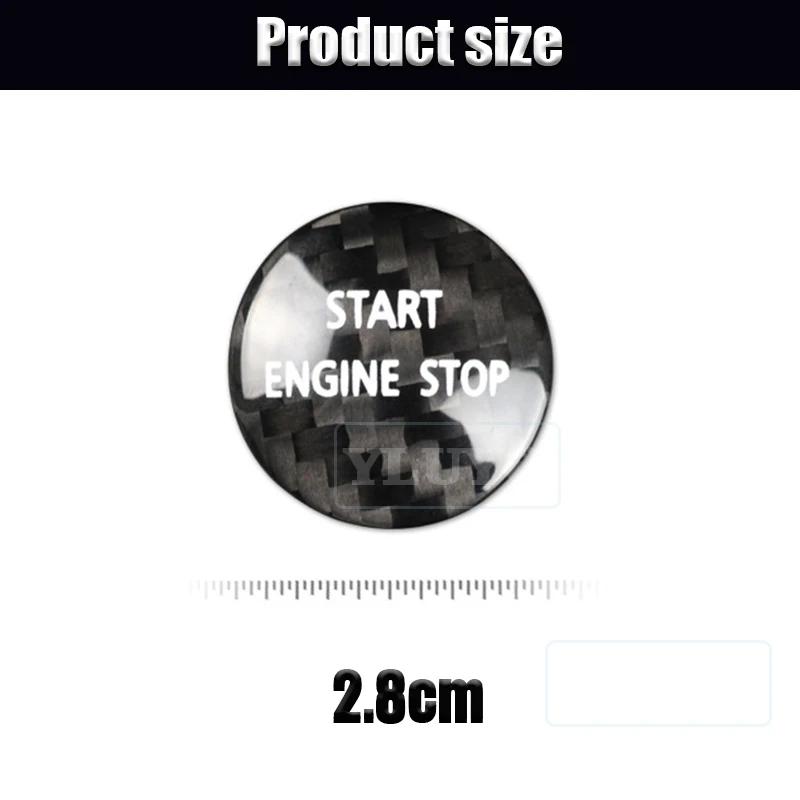 

Car Engine One Button Start Button Decorative Sticker For Land Rover Discovery 2010 2016 Carbon Fiber Interior Accessories