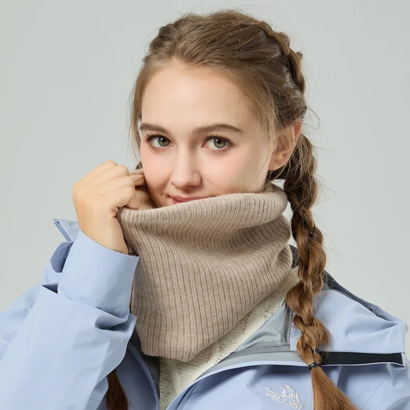 

Зимние термозащитные гетры, ветрозащитная маска для лица на флисовой подкладке, двухслойный вязаный шарф для мужчин и женщин, катание на лыжах на велосипеде на открытом воздухе