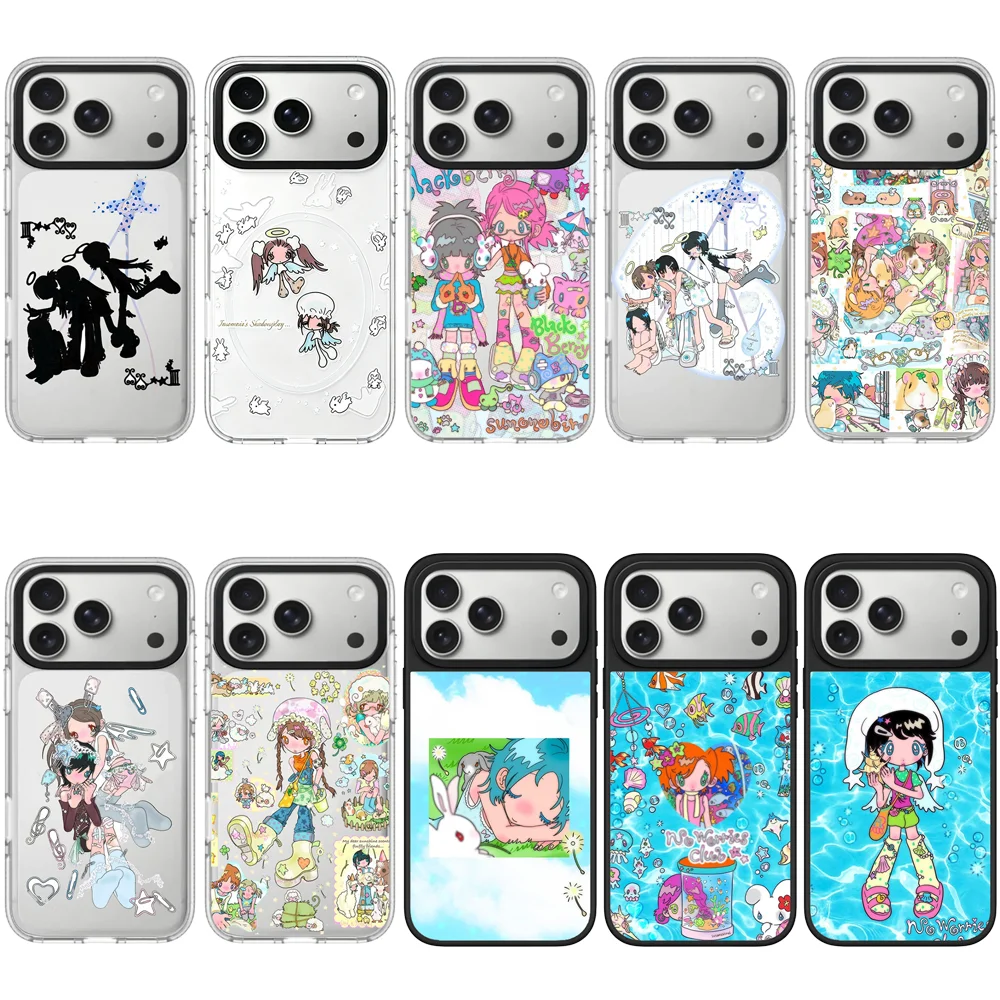 6071450 Acrylic / Mirror Magnetic Case: Compatible with IPhone 17 16 15 14 13 12 Pro Max 17 Air