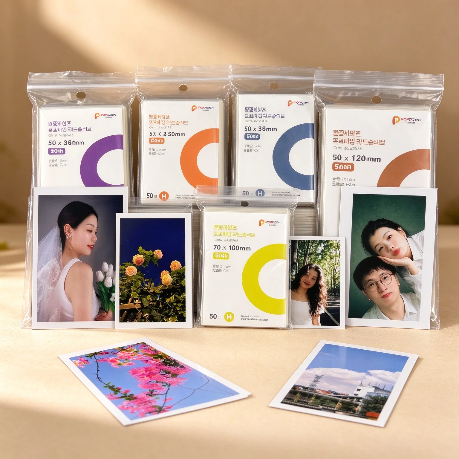50Pcs 63.5x88mm Hard Photocard Sleeves Thick Trading Card Protectors Acid-Free PVC-Free 0.10mm Clear Anti-Bend for TCG Cards