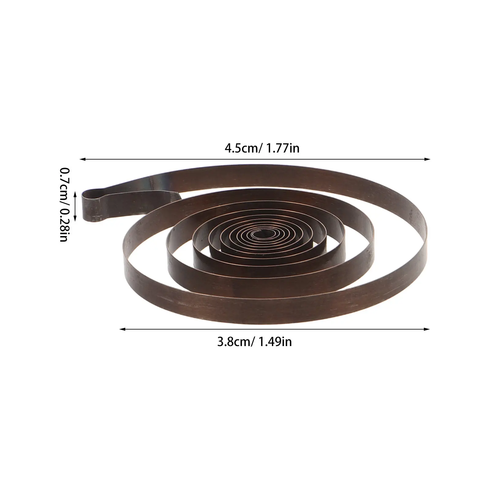 2Pcs Mechanical Alarm Clock Mainspring Steel Classic Clock Spare Part Wind-Up Timepiece Repair Universal Replacement