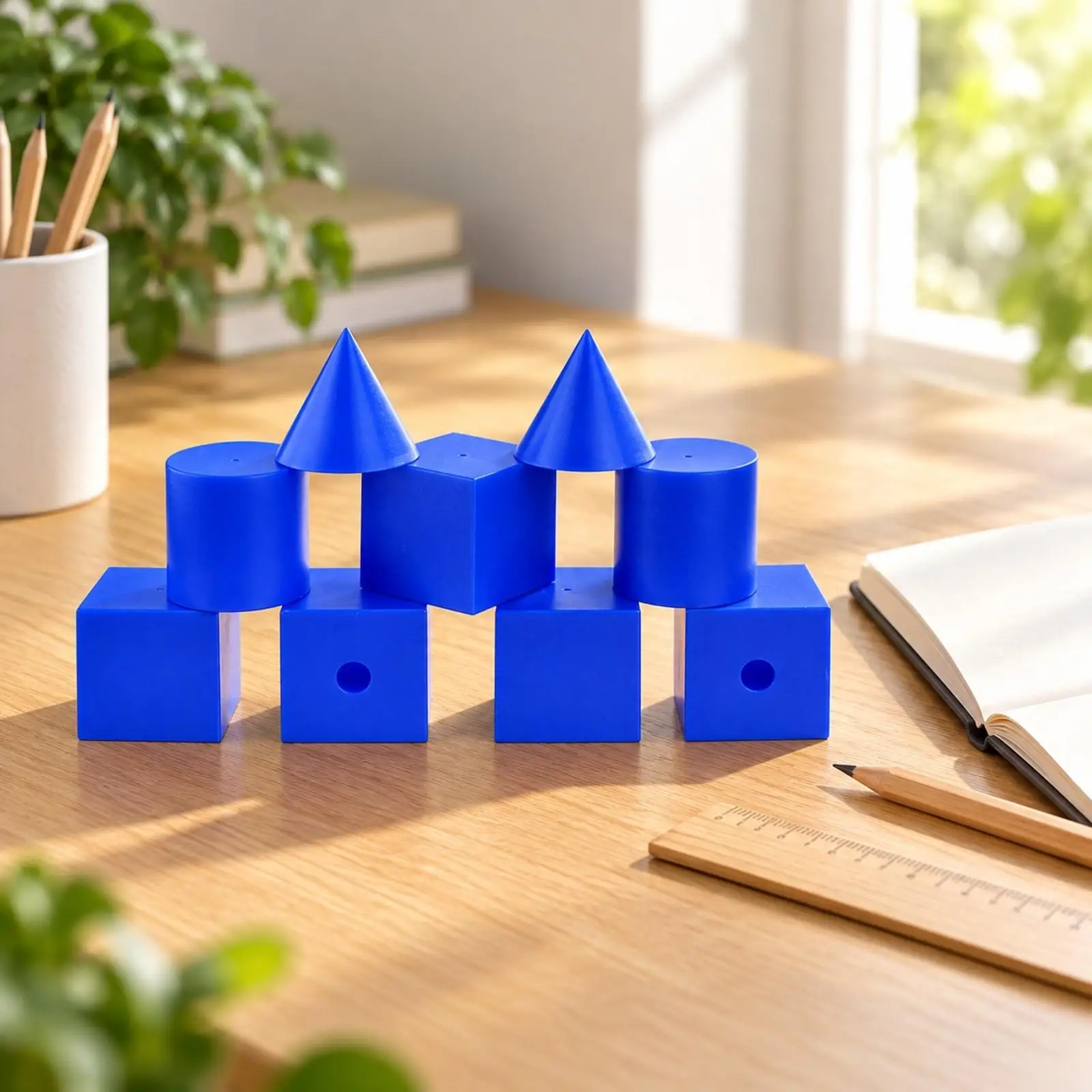 Geometry Math 3D Shapes Model Manipulative for Kids Learning Spatial Reasoning Homeschool Classroom