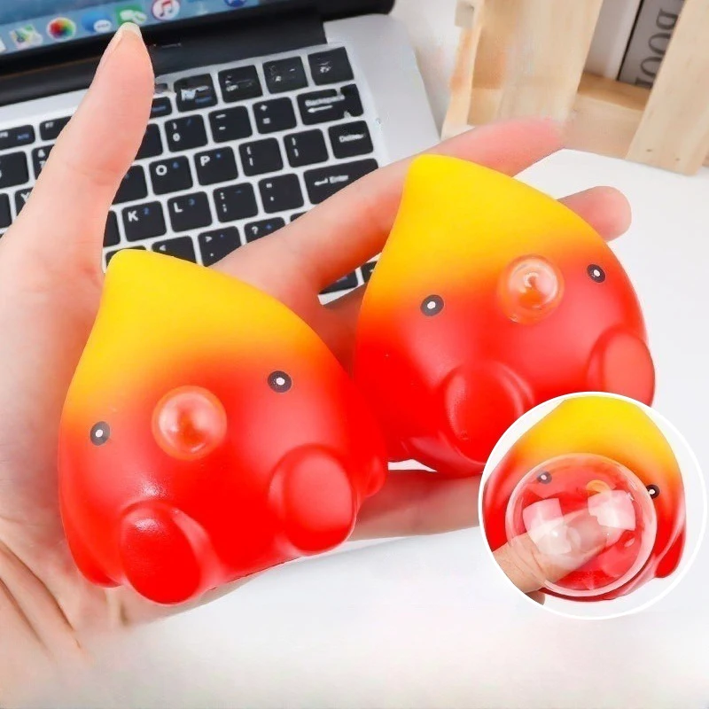 Little Fire People Spit Bubbles Squeeze Toys Cartoon Slow Rebound Decompression Toy Kid Sensory Toys