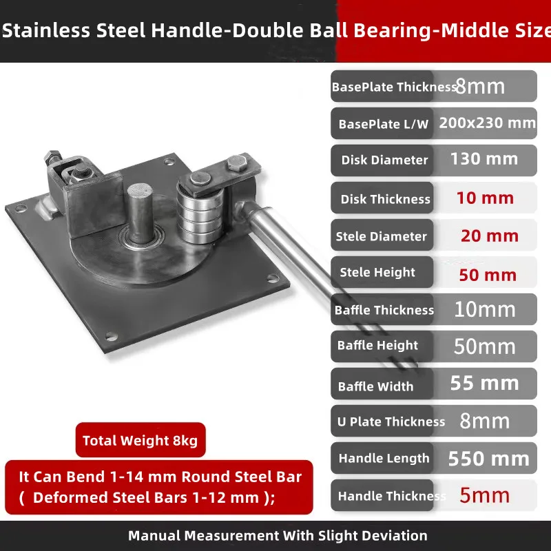 Manual Stirrup Steel Bar Bender Bending Machine Equipment Building Construction Tools