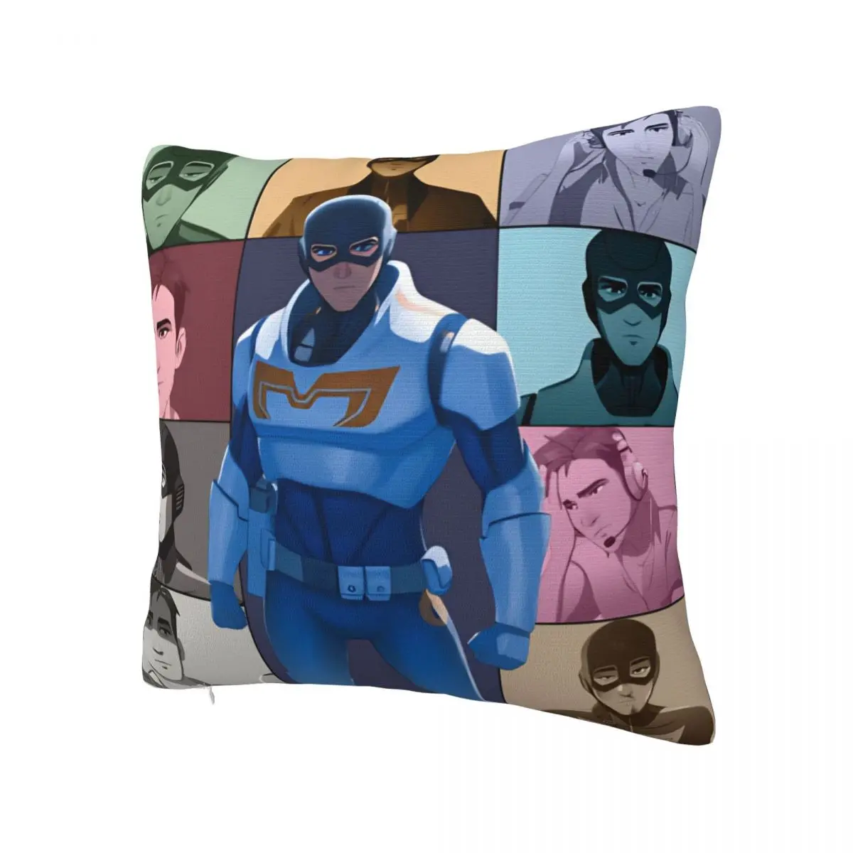 إرسال لعبة كيس وسادة Mecha Man Eras جولة غطاء الوسادة البوليستر وسادة مطبوعة غطاء مضحك سادات للديكور المنزل #2