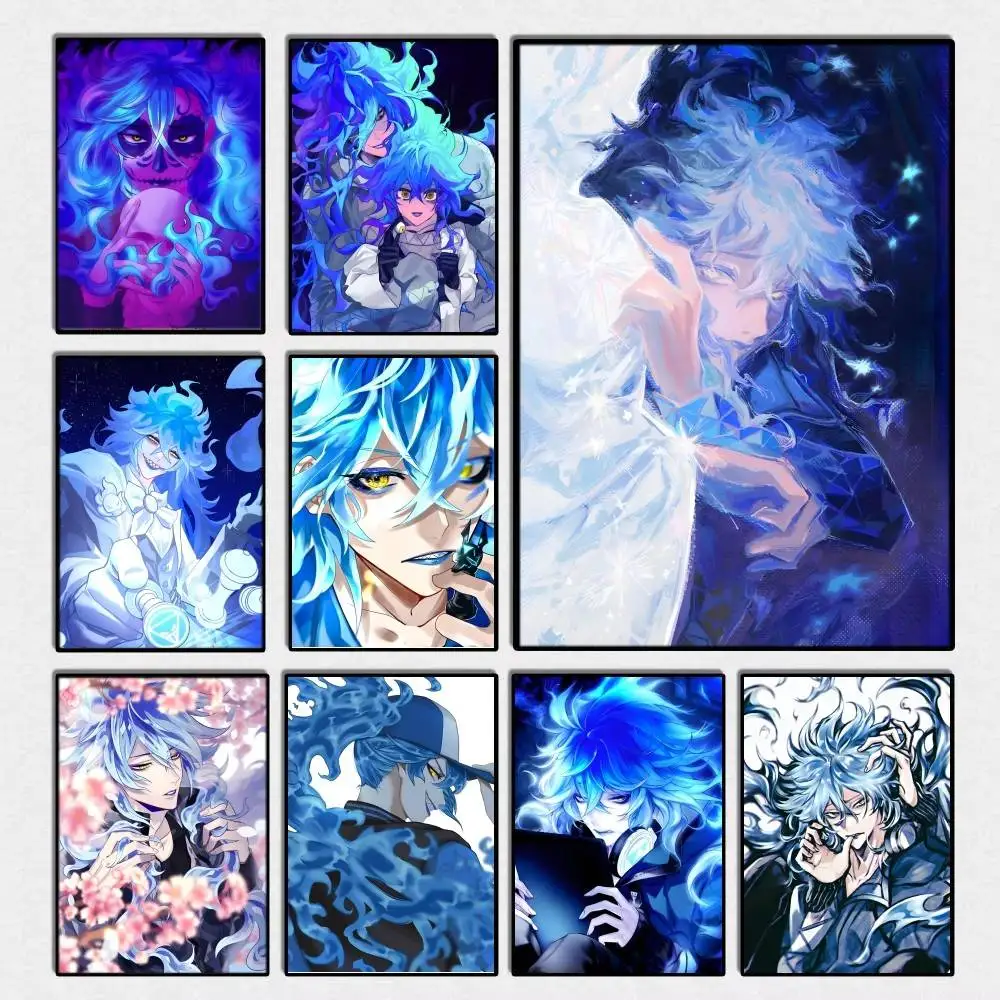 Anime Game Cool Boy T-Twisted-W-Wonderland Idia Shroud Posters Fancy Wall Sticker for Living Room Bar Decoration Wall Decor