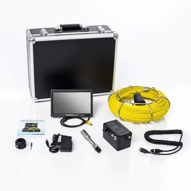 7" LCD Monitor 23MM Camera 20M Cable Wall Sewer Pipeline Inspection Camera System Used for Underground Pipe Inspection