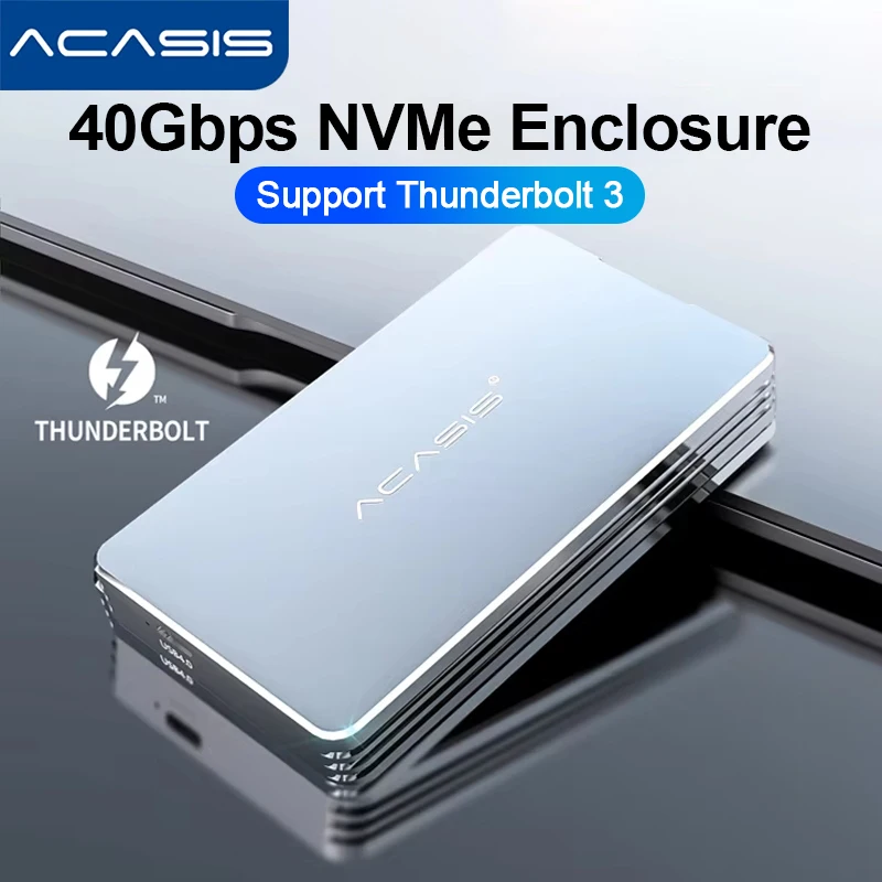 Acasis 40 Gb/s Thunderbolt 3 USB4.0 Mobile M.2 NVMe Enclosure Type C Interface Kompatybilny z obudową zewnętrznego dysku USB 4.0