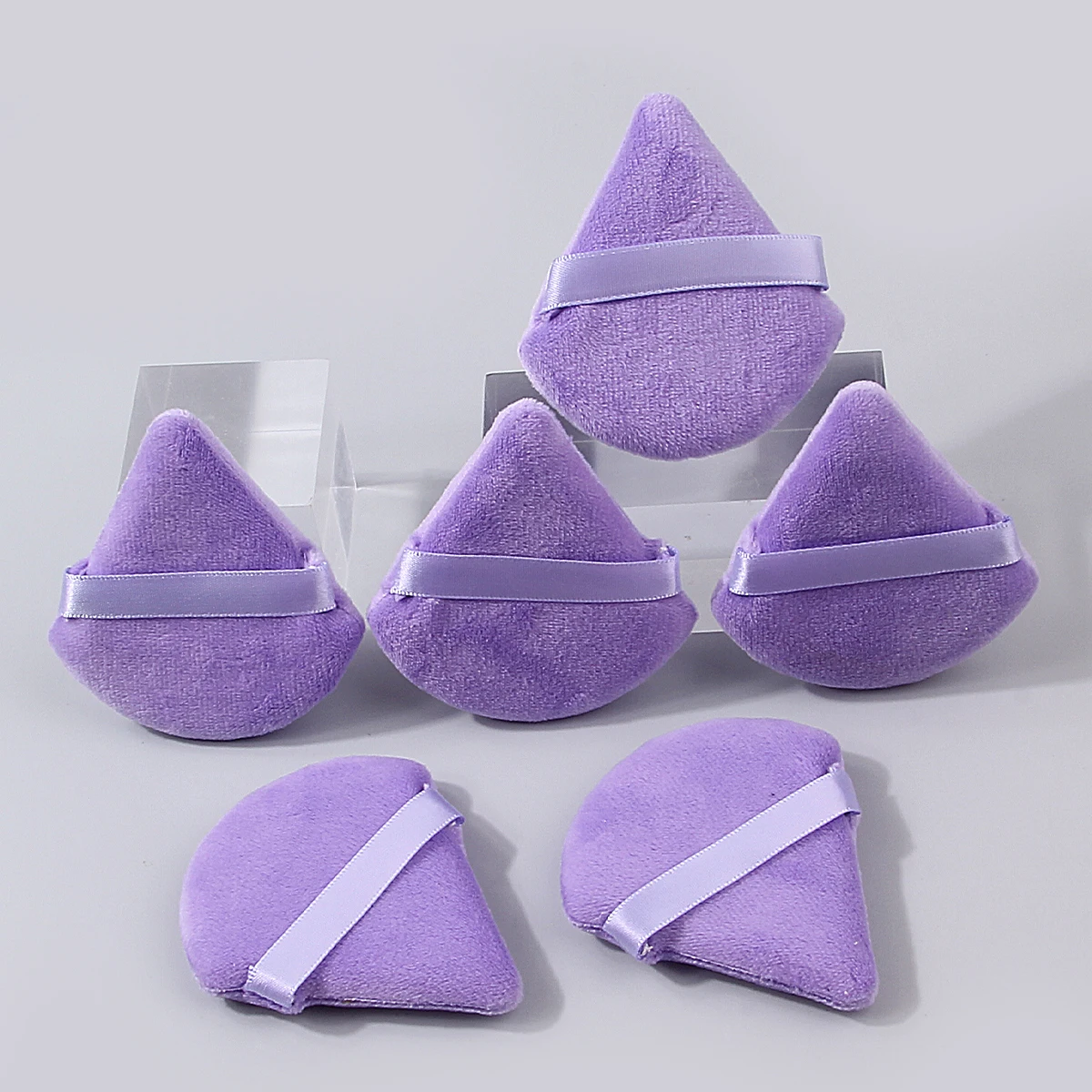 6 stuks superzachte driehoekige spons poederdons droog en nat poeder luchtkussenset voor tweeërlei gebruik make-up en schoonheidsmake-up speciaal