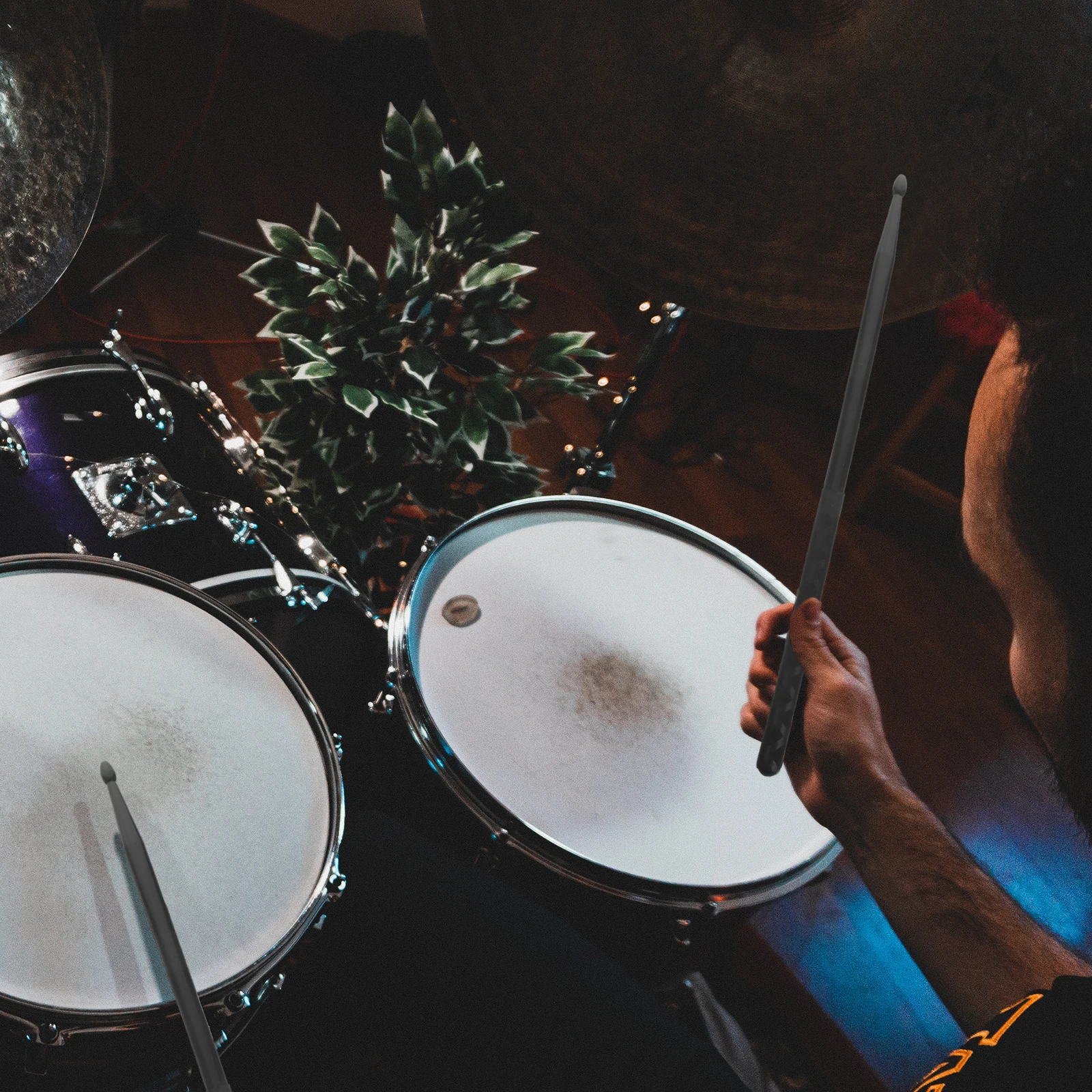 

1Pair Anti-Slip Drum Sticks High-Density Nylon Material Resistant Wear Tear Ideal for Live Performance Drumming Accessories