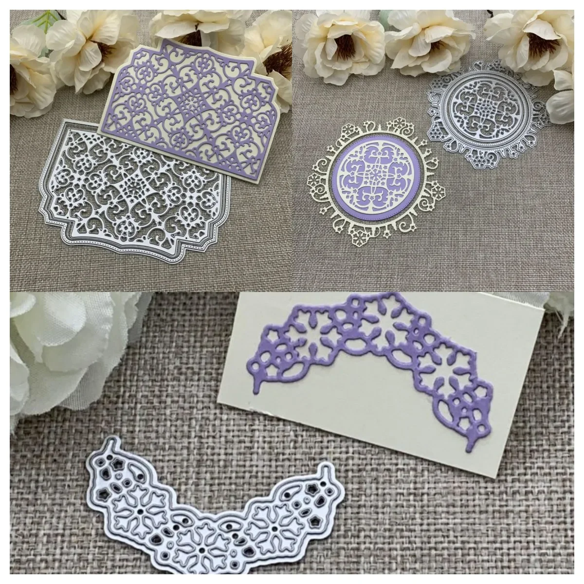 

Металлические вырубные формы для скрапбукинга: Рождественские снежинки, декоративное тиснение, шаблон для рукоделия