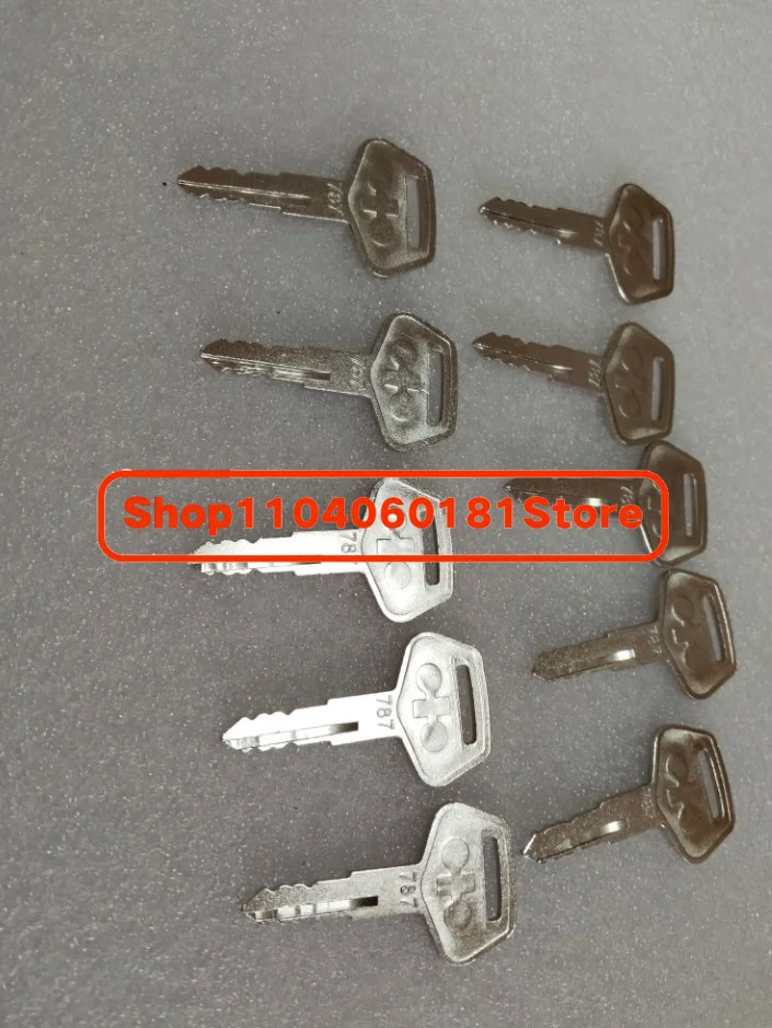 

10 шт. ключи подходят для ключа зажигания Komatsu PC56/60/70/110/200/220/300/450 для деталей экскаватора 787