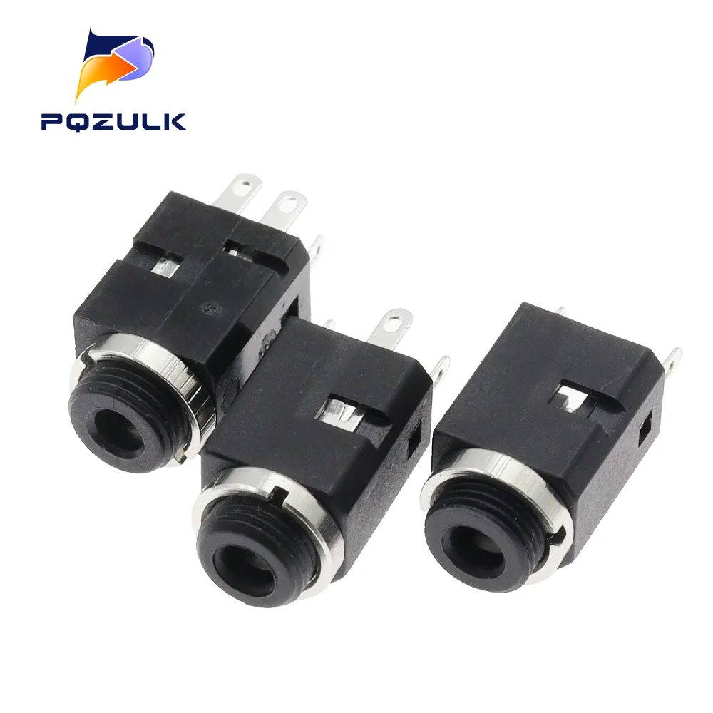 5PCS 3.5mm 3/4/5 Pin Vertical Socket Female Socket Jack with Screw 3.5 Audio Headphone Connector PJ-341 Earphone Hole