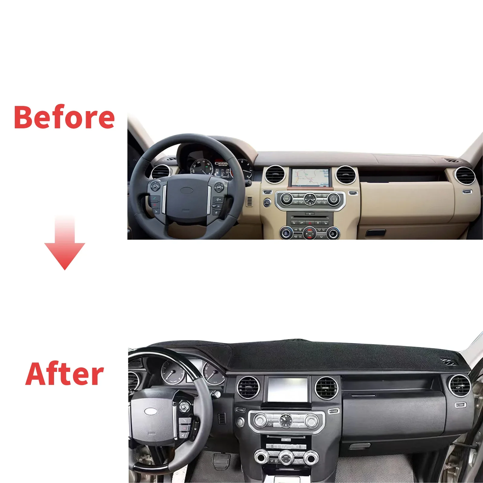 for Land Rover Discovery 3 4 2005-2015 LR3 LR4 L319 Dashmat Dashboard Cover Pad Protective Carpet Accessories DashMat Sunshade