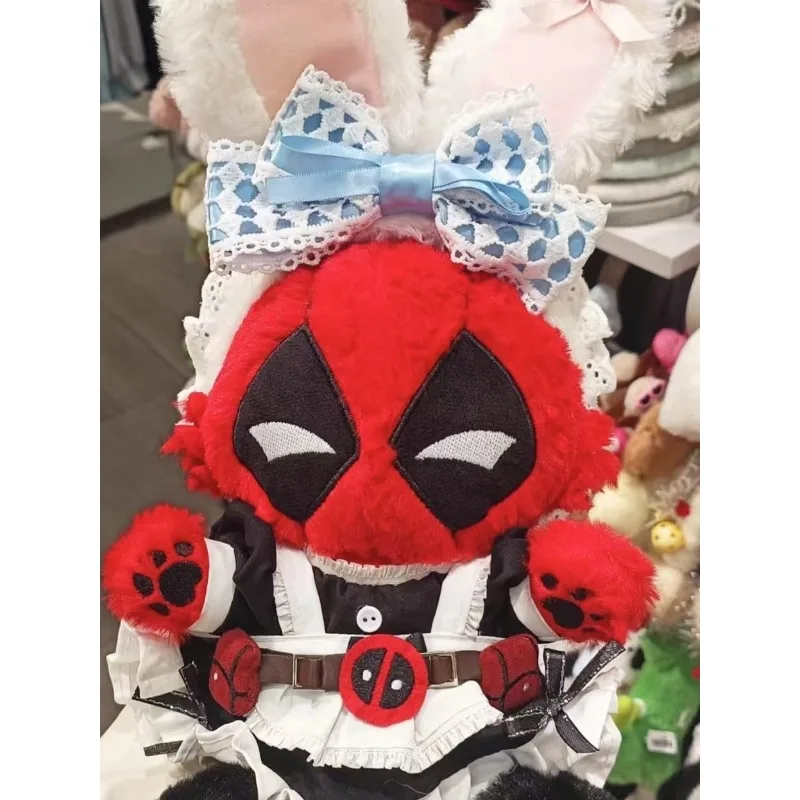 Deadpools Cat Toy 30cm Deadpooled Cotton Doll Peripheral Stuffed Pillow Anime Collection Model Doll Toy For Kid Birthday Gift