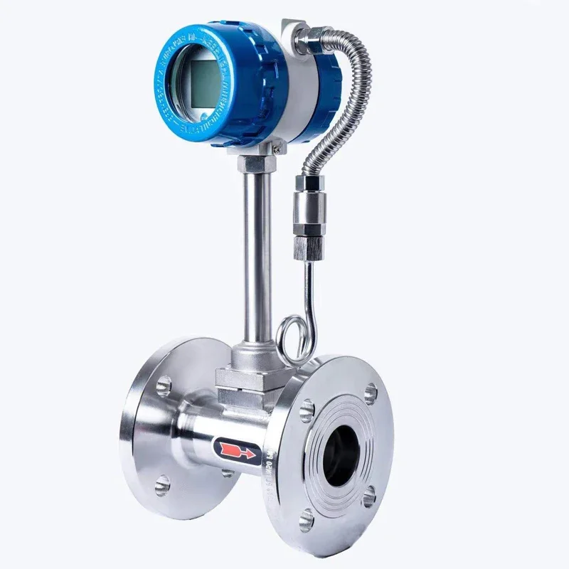 Flange mounted smart 4-20 mA RS485 gas eddy current flow meter