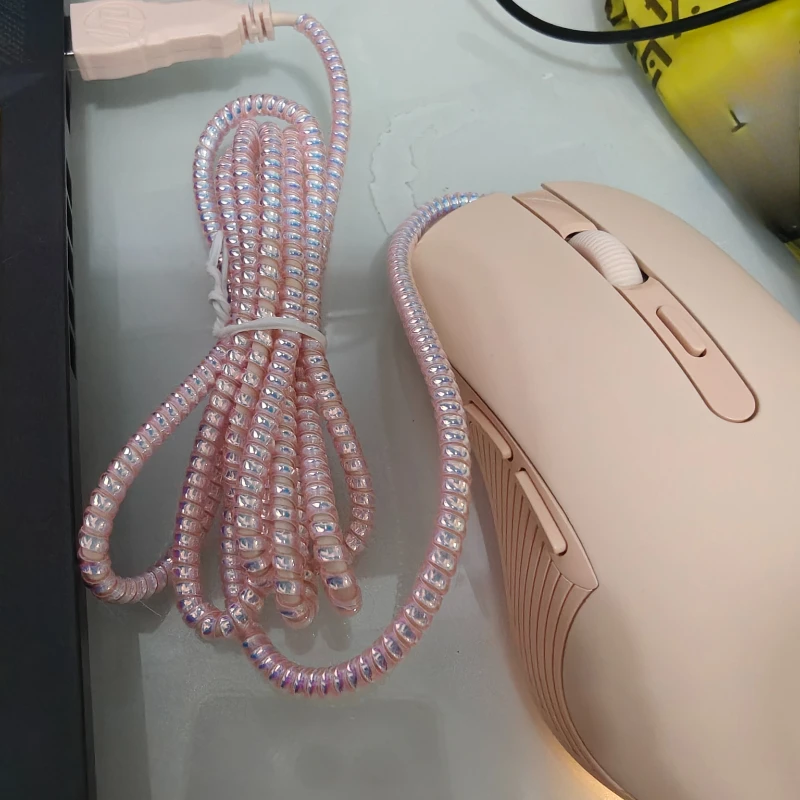 جديد 1.4 متر بولي TPU دوامة شاحن USB كابل الحبل حامي كابل اللفاف آيفون ل أندرويد الهاتف كابل نقل بيانات الحماية #2