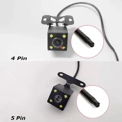 4 Pin HD Car Rear View Camera Wide Angle 170 Degree Parking Camera Reverse 4LED Night Vision Video Camera For Car Accessories