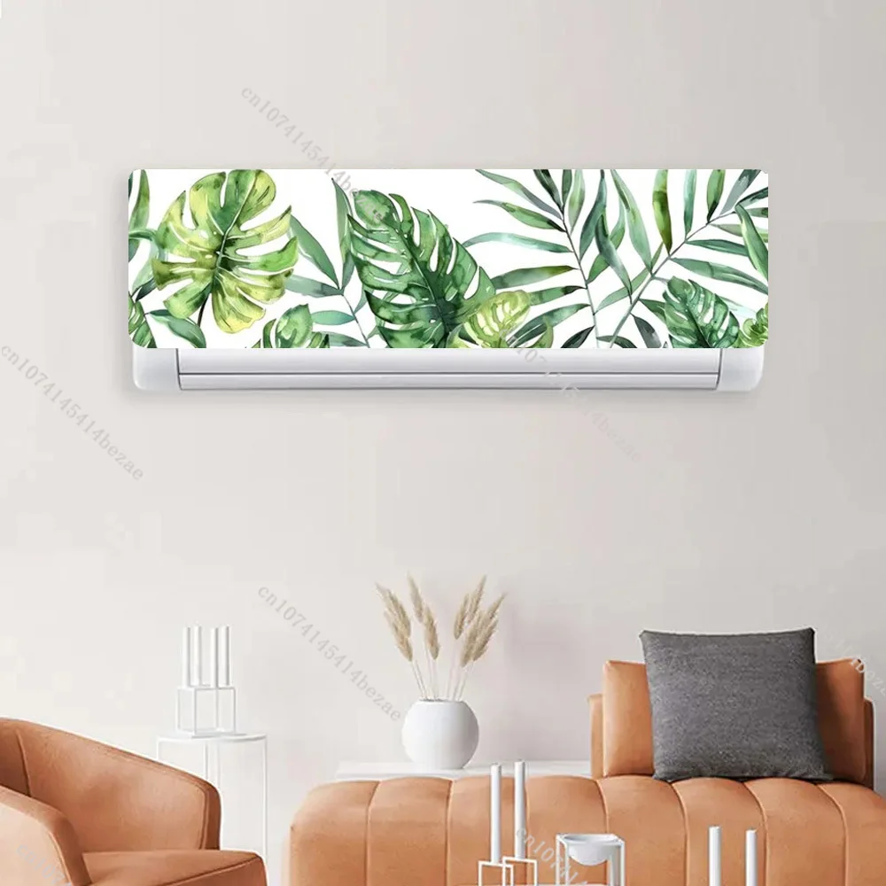 Elegant Floral Home Air Conditioner Decoration Stickers Vinyl Waterproof Self-adhesive Painting Home Decoration Wall Sticker