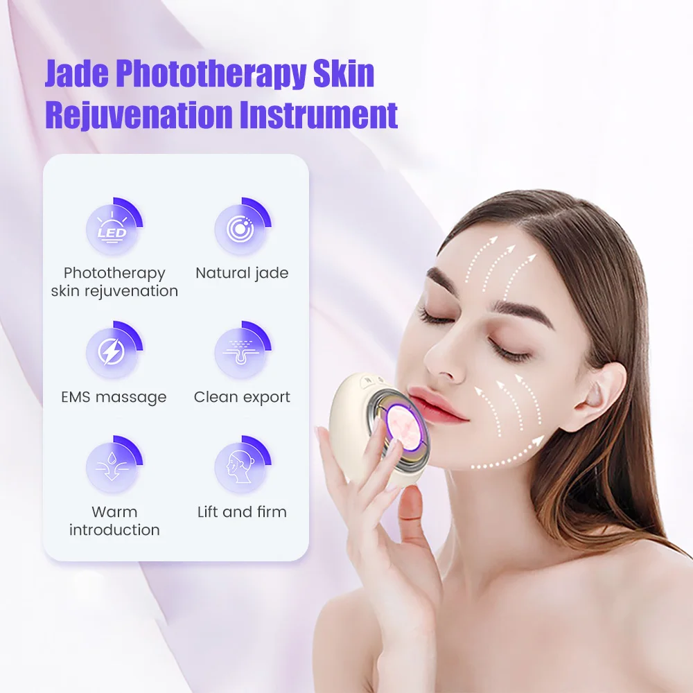 EMS Microcurrent Face Beauty Device LED Photon Therapy Skin Tighten Reduce Double Chin Anti Wrinkle Face Lift Massager Skin Care