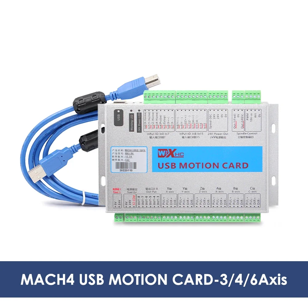 Free Shipping XHC MKX-M4 Mach4 USB Motion Card 3/4/6 Axis Frequency 2000KHZ Mach 4 Controller For CNC Engraving Cutting Machine