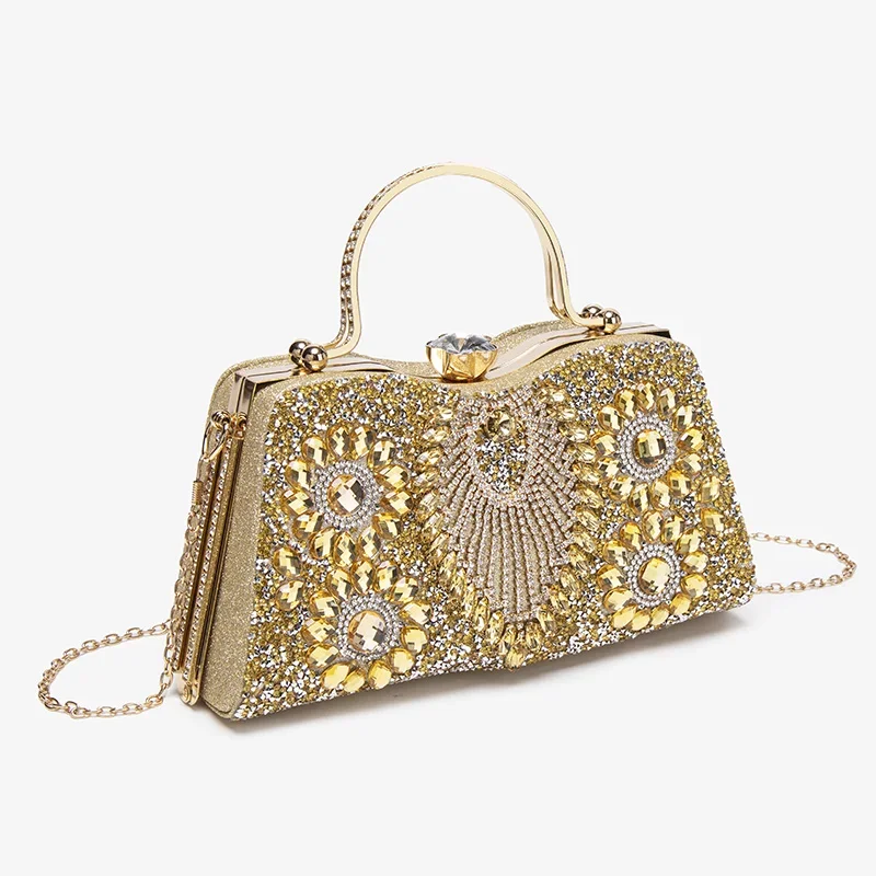 New women's bag diamond-encrusted dinner party  Glitter Party bag Socialite evening gown bag crossbody