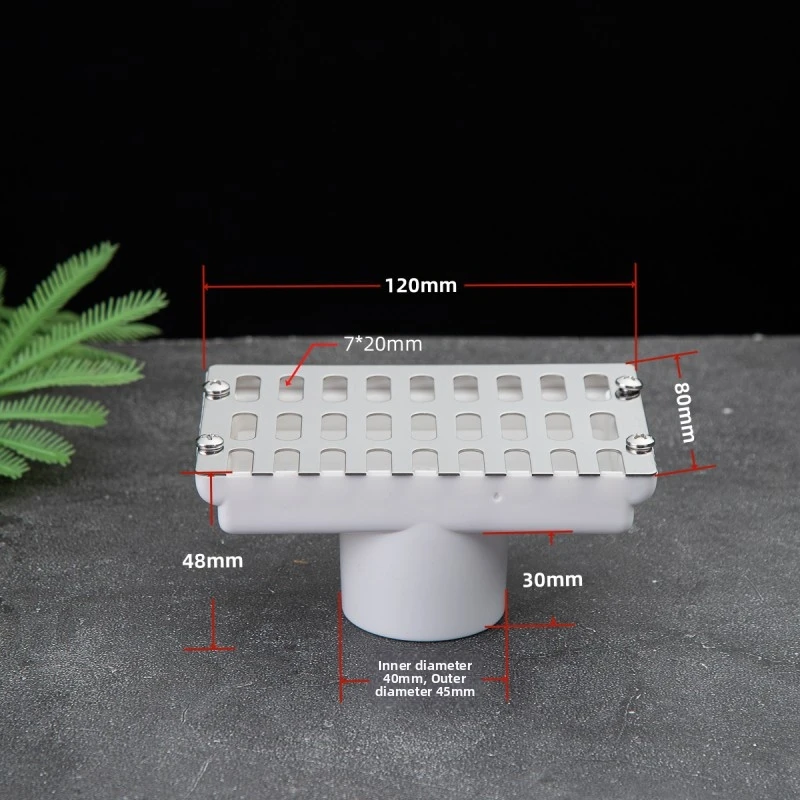 Stainless Steel Side Drain Floor Grate 304 Grade Anti Clog Hollow Design for 40mm 50mm 63mm 75mm Pipe Connections