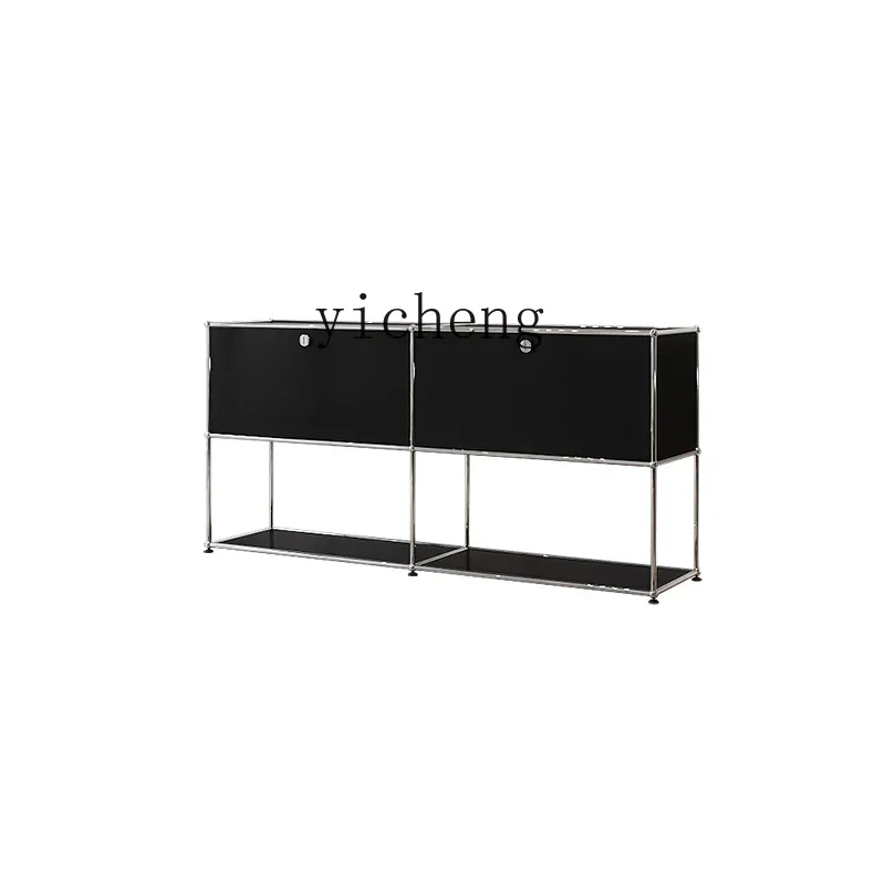 ZC USM Module Cabinet Antique TV Cabinet Household Stainless Steel Storage Cabinet Simple Living Room Sideboard Cabinet