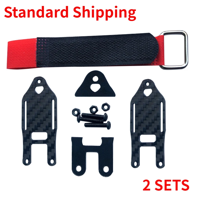 2PCS FPV DIY Backpack Hanging Buckle Combo Set Carbon Fiber Board with Strap for FPV Outdoor Flying Carrying DIY Parts