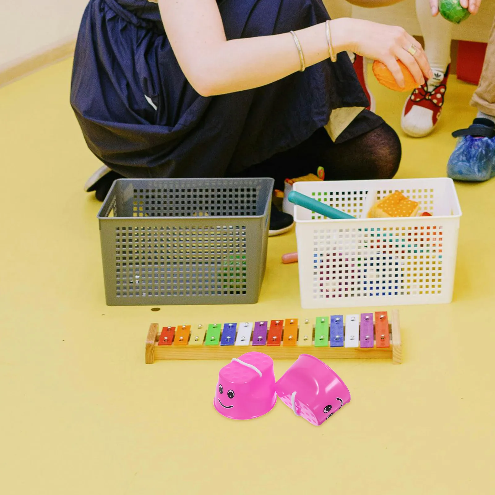 2Pcs Kids Sensory Balance Stilts Early Education Kindergarten Strength Coordination Walking Interactive Balance Equipment