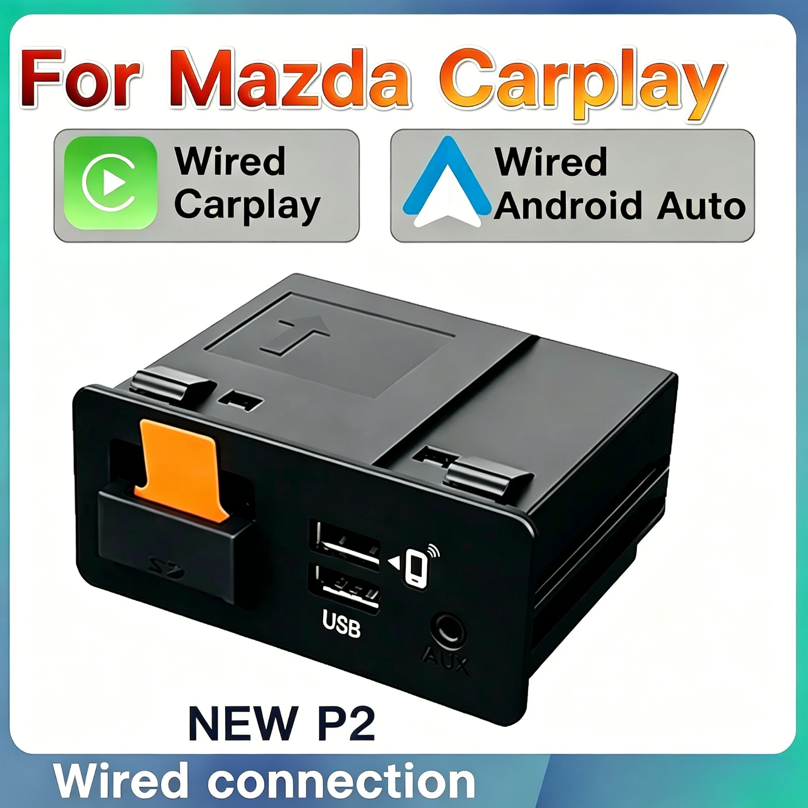 NEW P2 Wired CarPlay Android Auto Adapter USB Hub OEM Retrofit Kit For Mazda 2 3 6 CX3 CX5 CX8 CX9 MX5 MZD Connect Accessories ﻿
