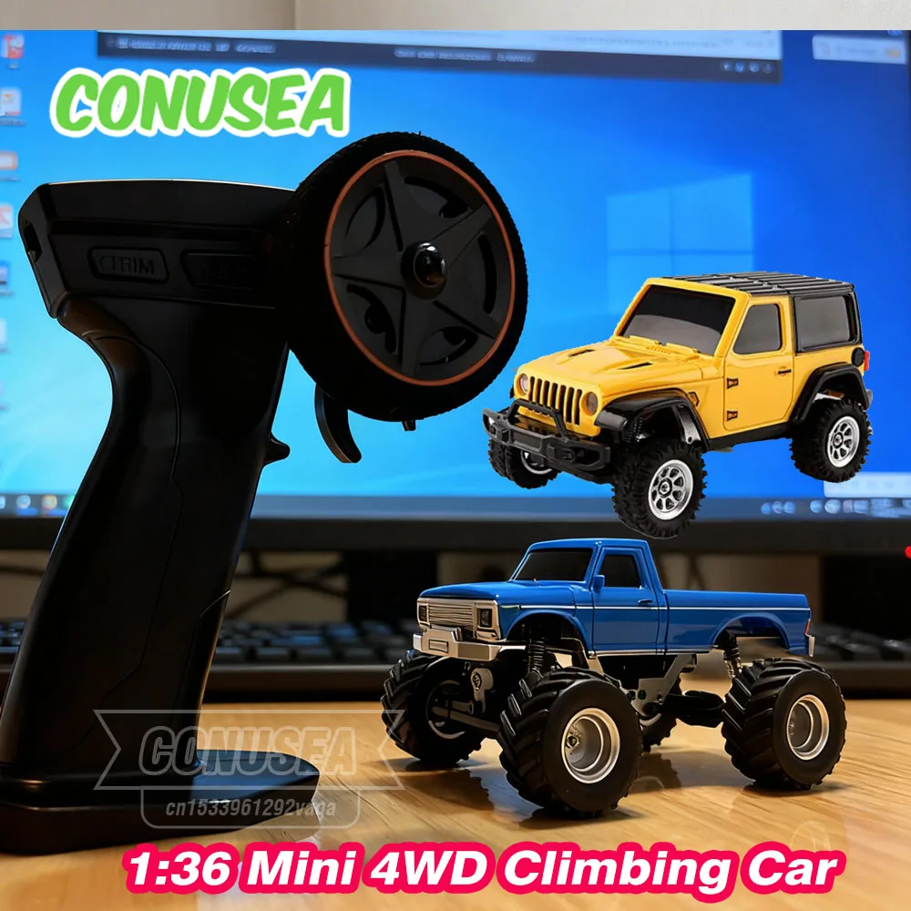 

1/36 Mini 4WD Climbing Car Rc Off Road Truck Racing Buggy Vehicle Full-Scale Drive 2.4G Remote-Controlled Toy Christmas Gift Boy