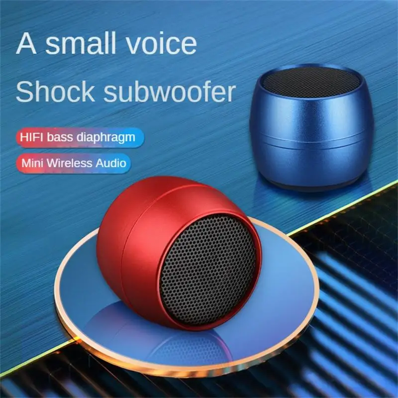 

Audio New Remote Photography Musci Player Heavy Subwoofer Speaker Mini Steel Gun Metal Video Subwoofer Small