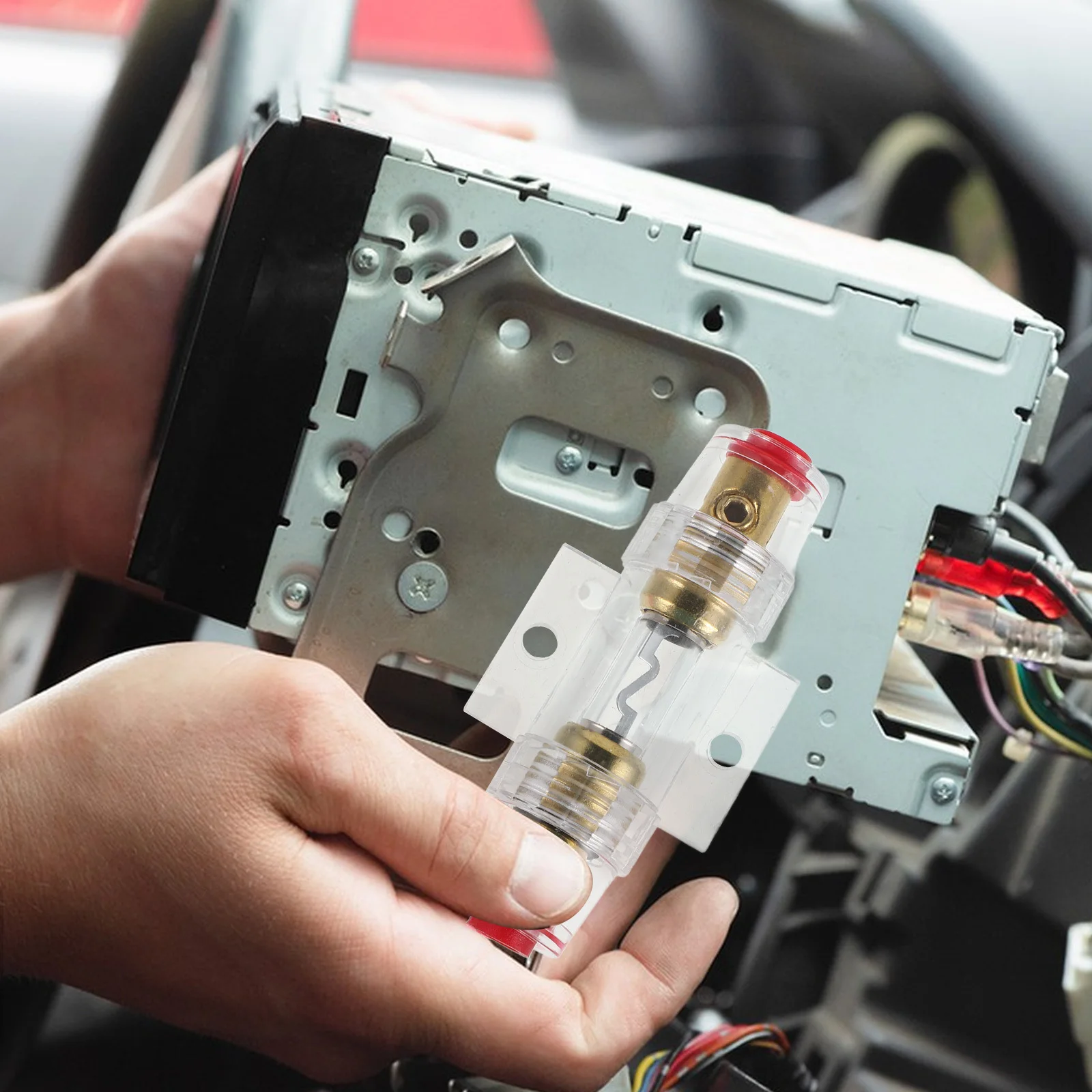 

Audio Fuse Holder Inline Car Amplifier Subwoofer Protection Durable Easy Installation Stable Enhancement