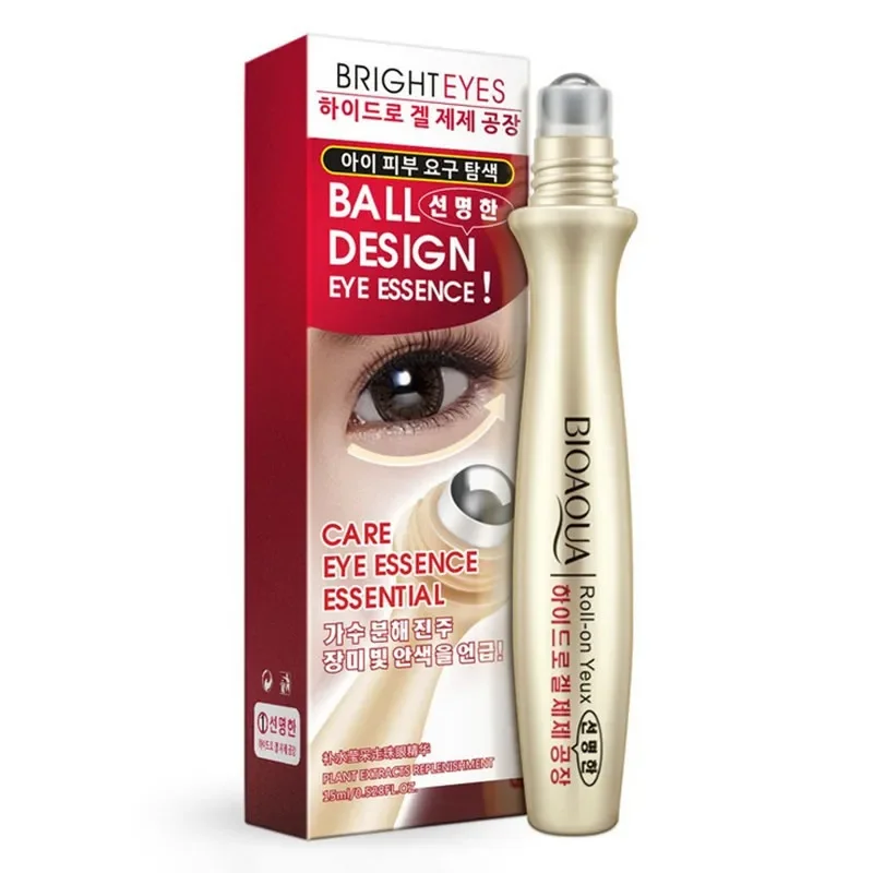 BIOAQUA Ball Roller Eye Cream Anti-Puffiness Anti-Wrinkle Remove Dark Circles Moisturizing Hydrating Whitening Firming Eye Serum