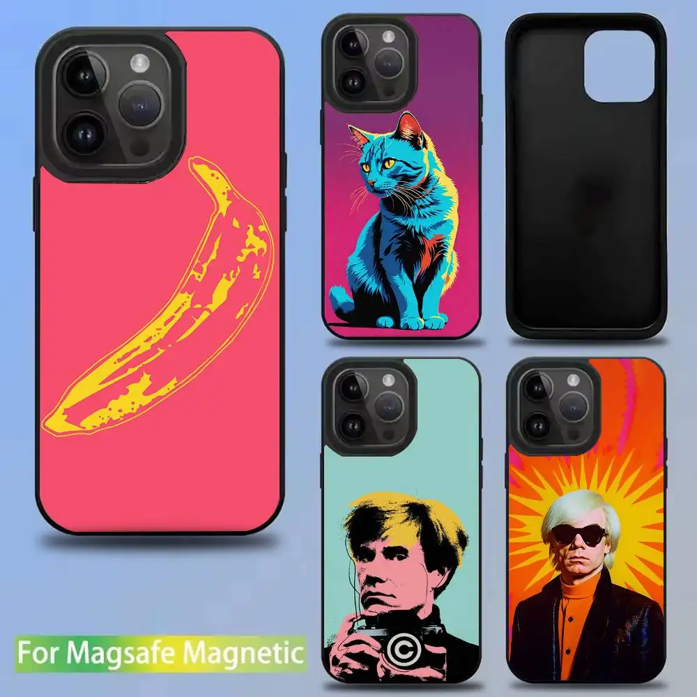 

A-Andy W-Warhol Art Phone Case For iPhone 16,15,14,13,12,11,Pro,Max,Plus,Mini,SE New Magsafe Magnetic Wireless Charging